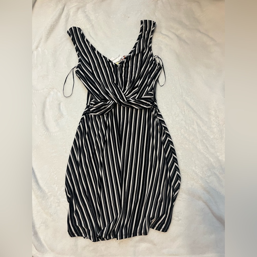 Black and White Striped Candie’s Dress